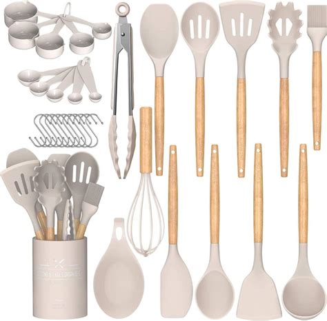 Amazon.com: Silicone Cooking Utensil Set,Umite .